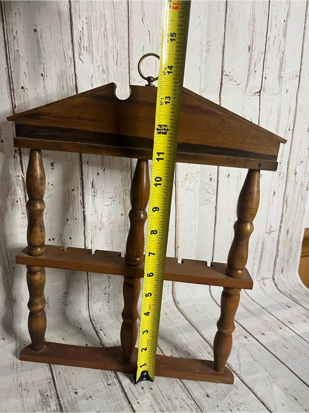 Vintage Rustic Spoon Rack With Spindles Standing Or Wall Hanging